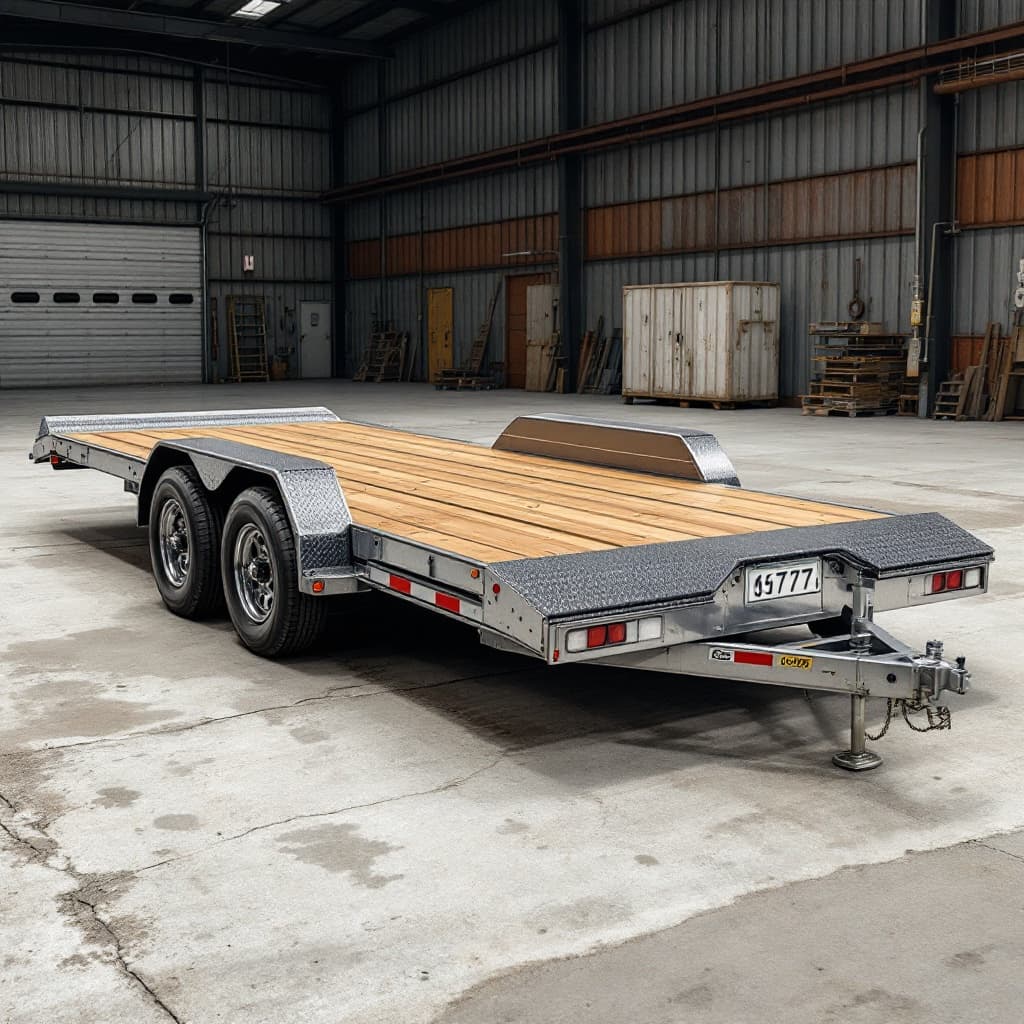 Steelhaul 24ft Flatbed Equipment/Car Hauler, 14,000 GVWR Tandem-Dual