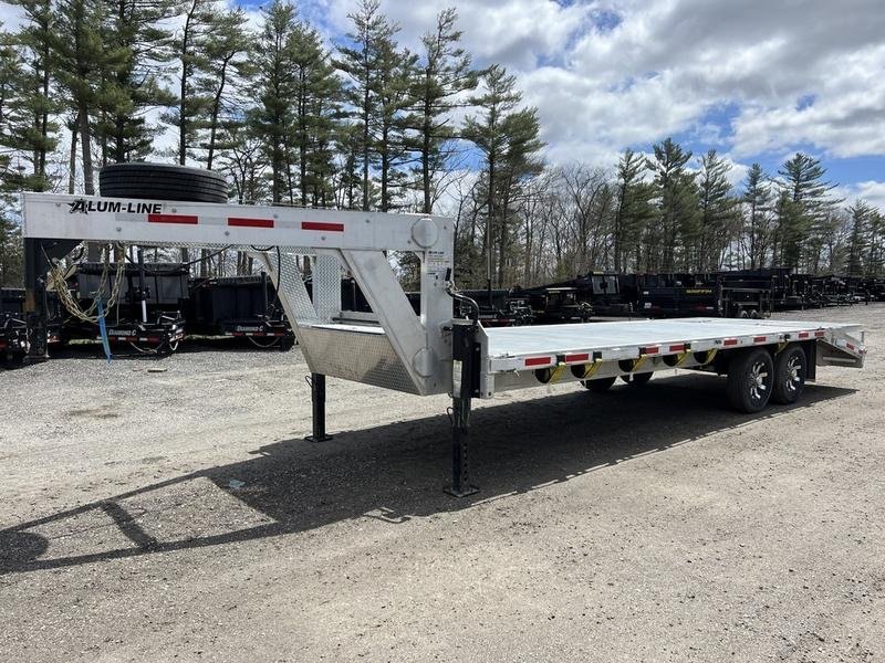 2024 Alum Line Trailers 8.5ร24 13K Aluminum Gooseneck w/Flip-Over Ramps