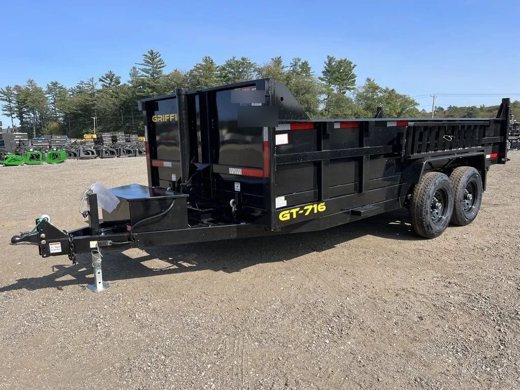 2024 Griffin Trailers 7ร16 14K Telescopic Dump Trailer w/Ramps & Spare Tire Mount