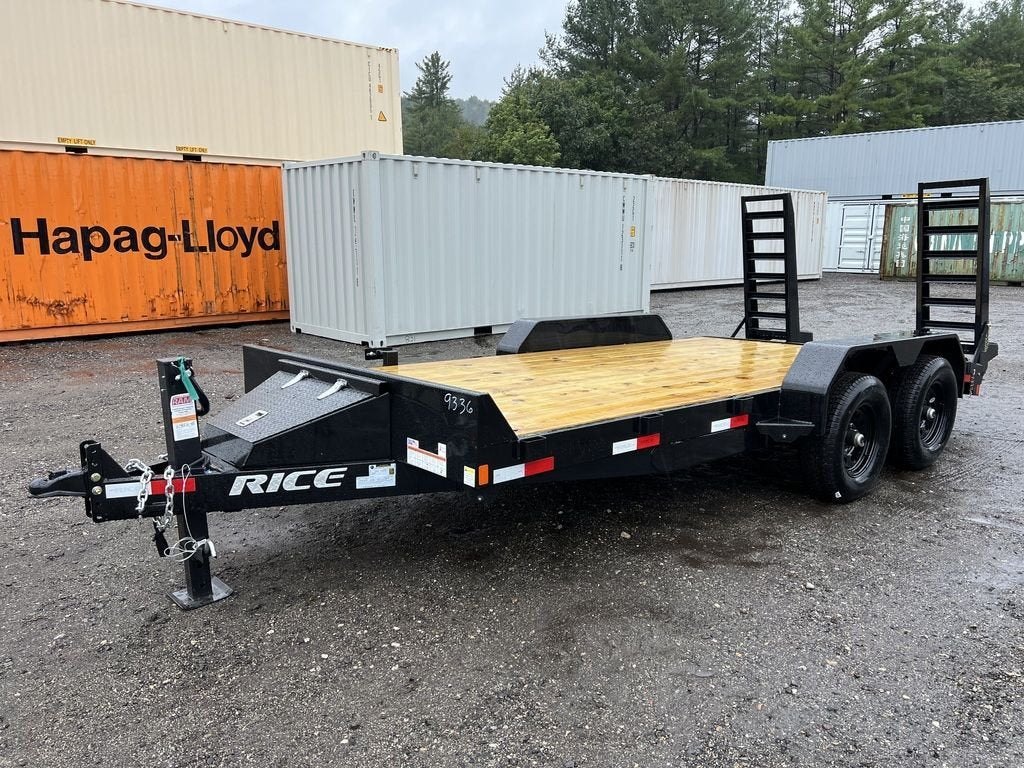2024 Rice Trailers 7ร16 10K Equipment Hauler w/D-Rings, Spare Mount, & Toolbox