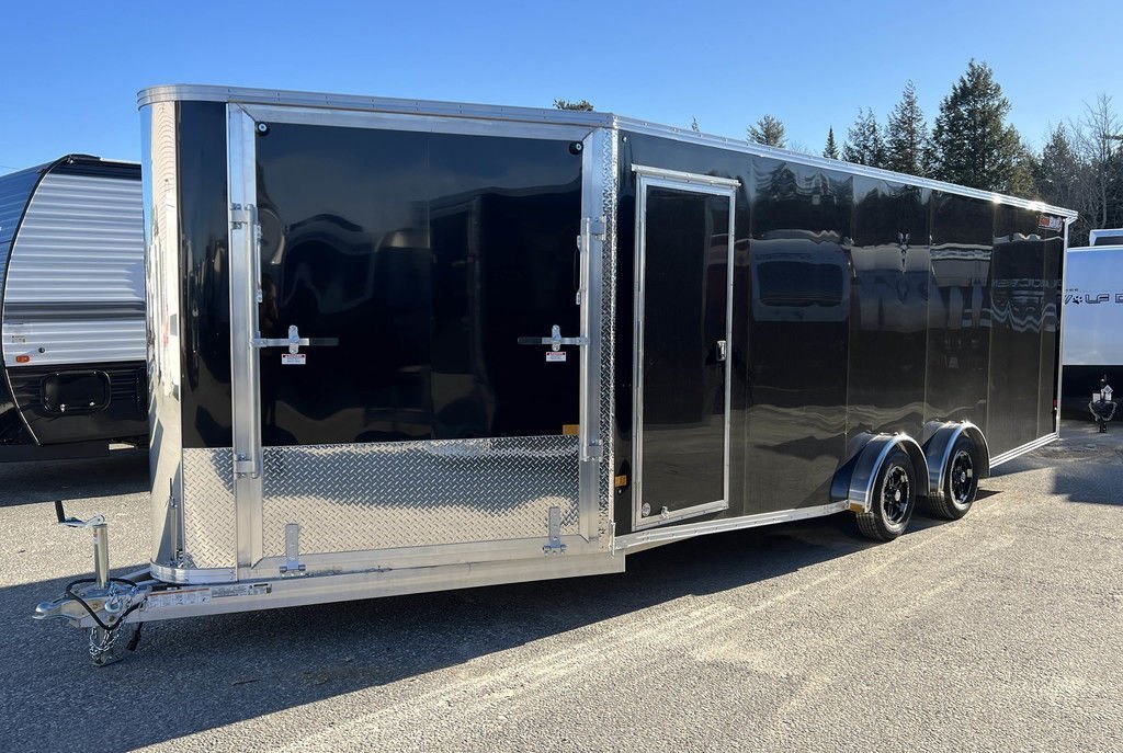 2024 Sno Pro 7.5ร22 Aluminum 4-Place Drive In/Out w/Extra Height, Mats & Guides, Canopy