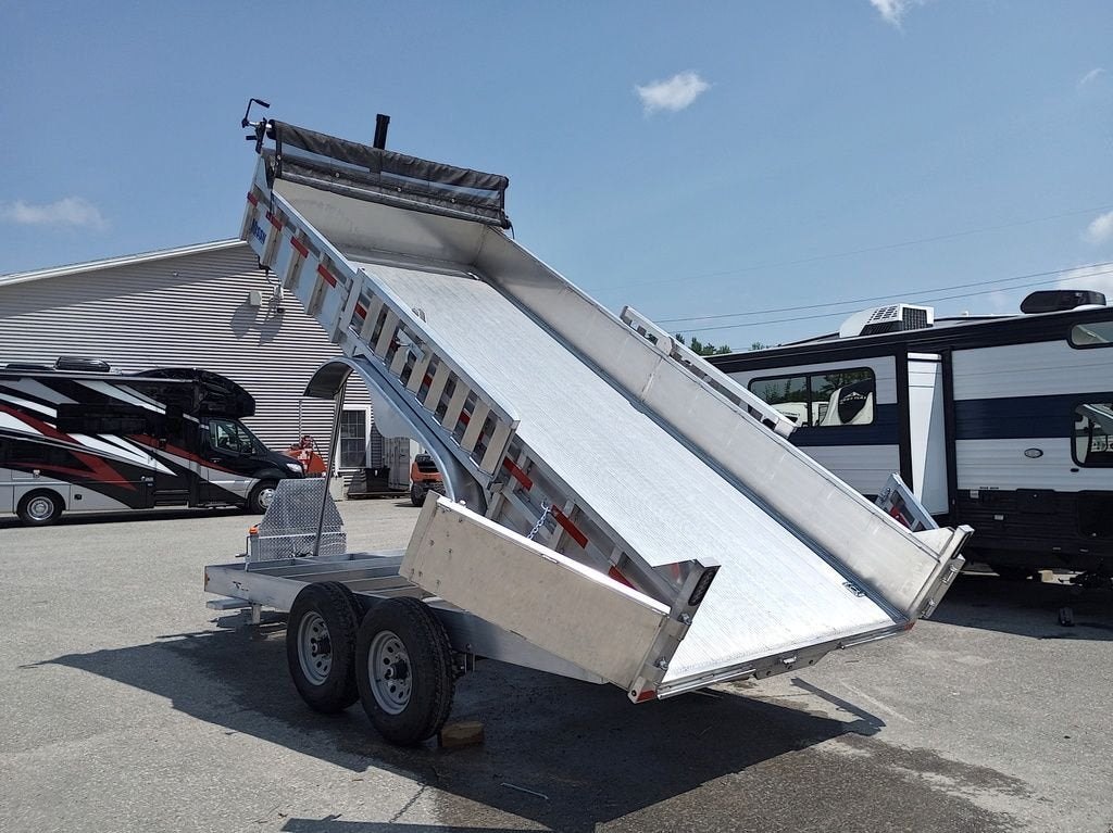 2025 Mission Trailers 7ร16 14K Aluminum Hydraulic Dump w/Ramps, HD D-Rings, Barn Doors, Tarp Kit