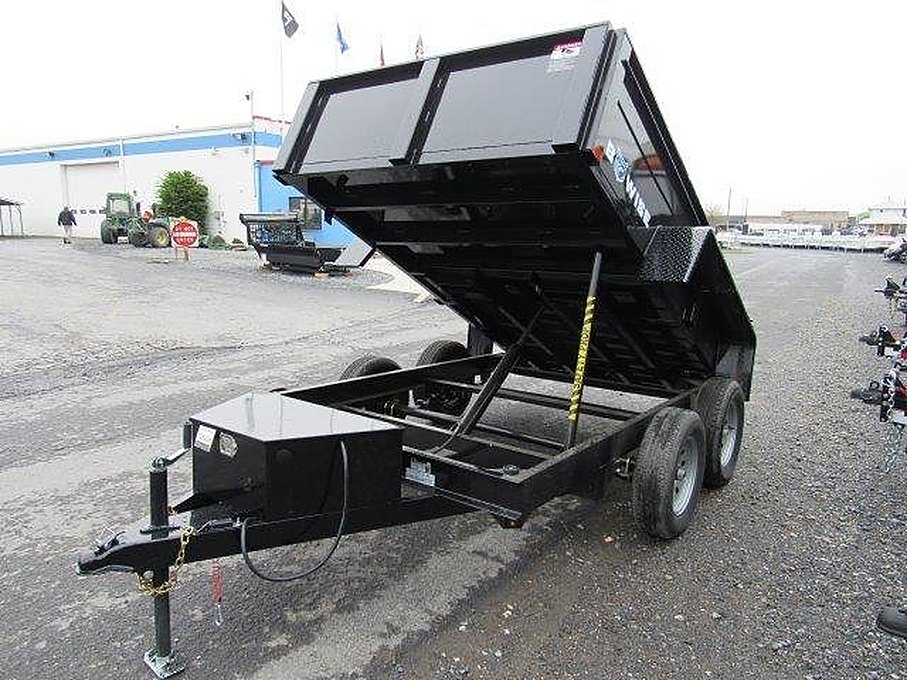 BWise 6 x 10 Low Profile Dump Trailer โ Combo Gate & Ladder Ramps