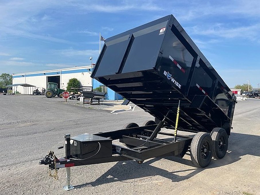 BWise 7 x 12 High Side Dump Trailer โ Barn Doors