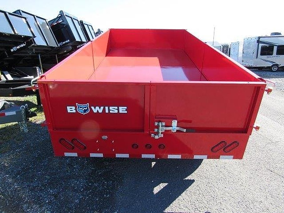 BWise 7 x 14 Deckover Dump Trailer โ Fold Down Sides