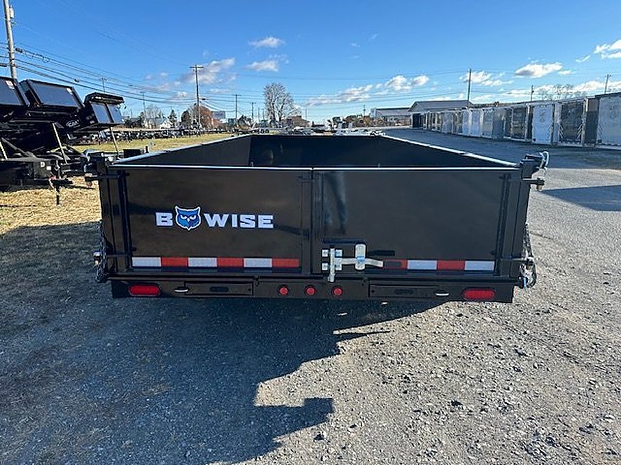 BWise 7 x 16 Heavy Duty Dump Trailer โ Low Profile With Ramps