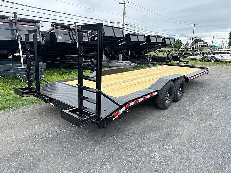 CAM Superline 8 x 24 Full Width Equipment Trailer โ Ladder Ramps