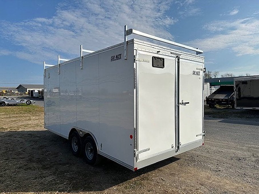 Car Mate 8.5 x 18 Enclosed Cargo Trailer โ Contractor โ Barn Doors