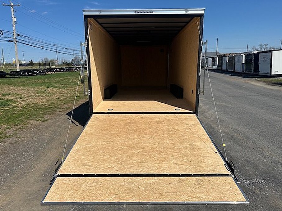 Covered Wagon 8.5 x 20 V-Nose Enclosed Car Trailer โ 6โณ Added Height