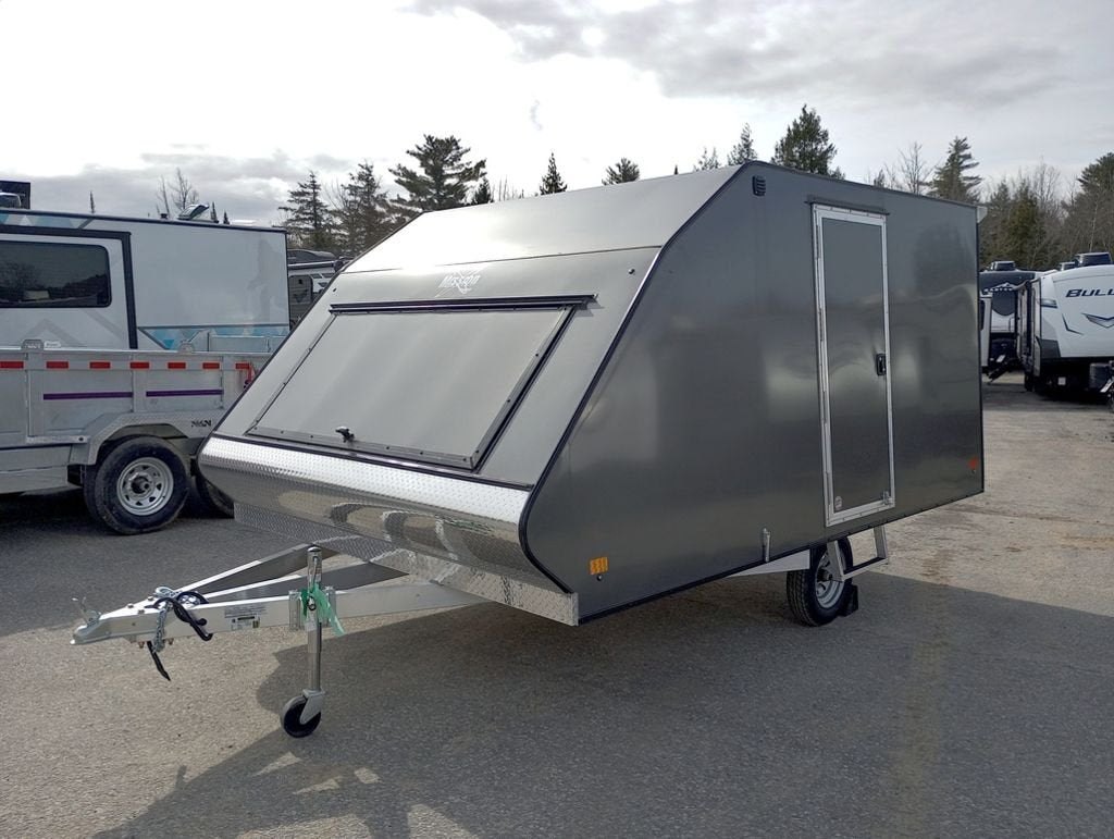 Mission Trailers 101ร12 Aluminum 2-Place Crossover w/Mats & Guides, Rear Canopy
