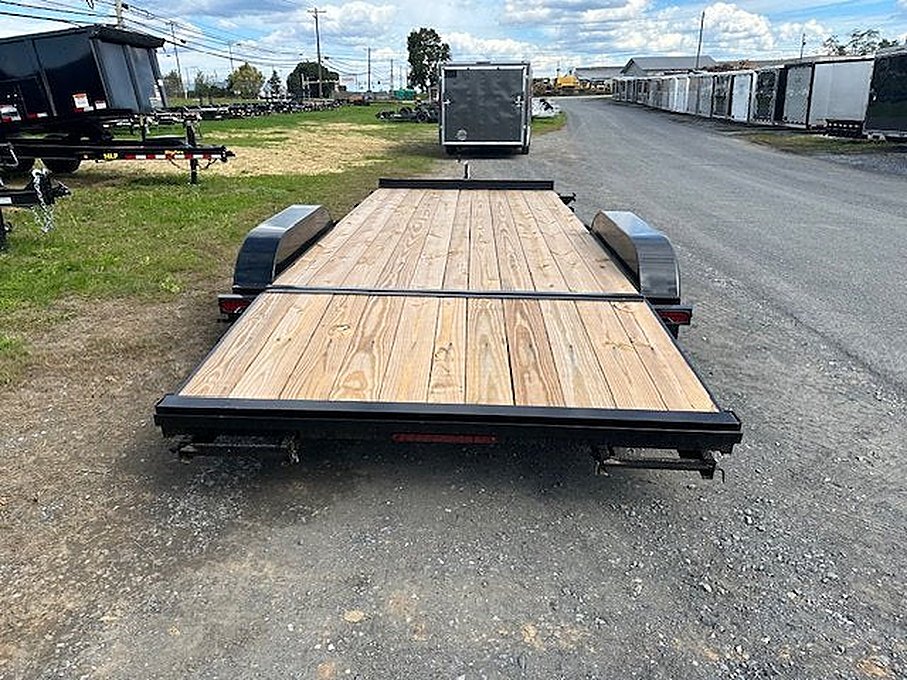 Premier 7 x 18 Wood Deck 7k Open Car Trailer โ Slide Out Ramps